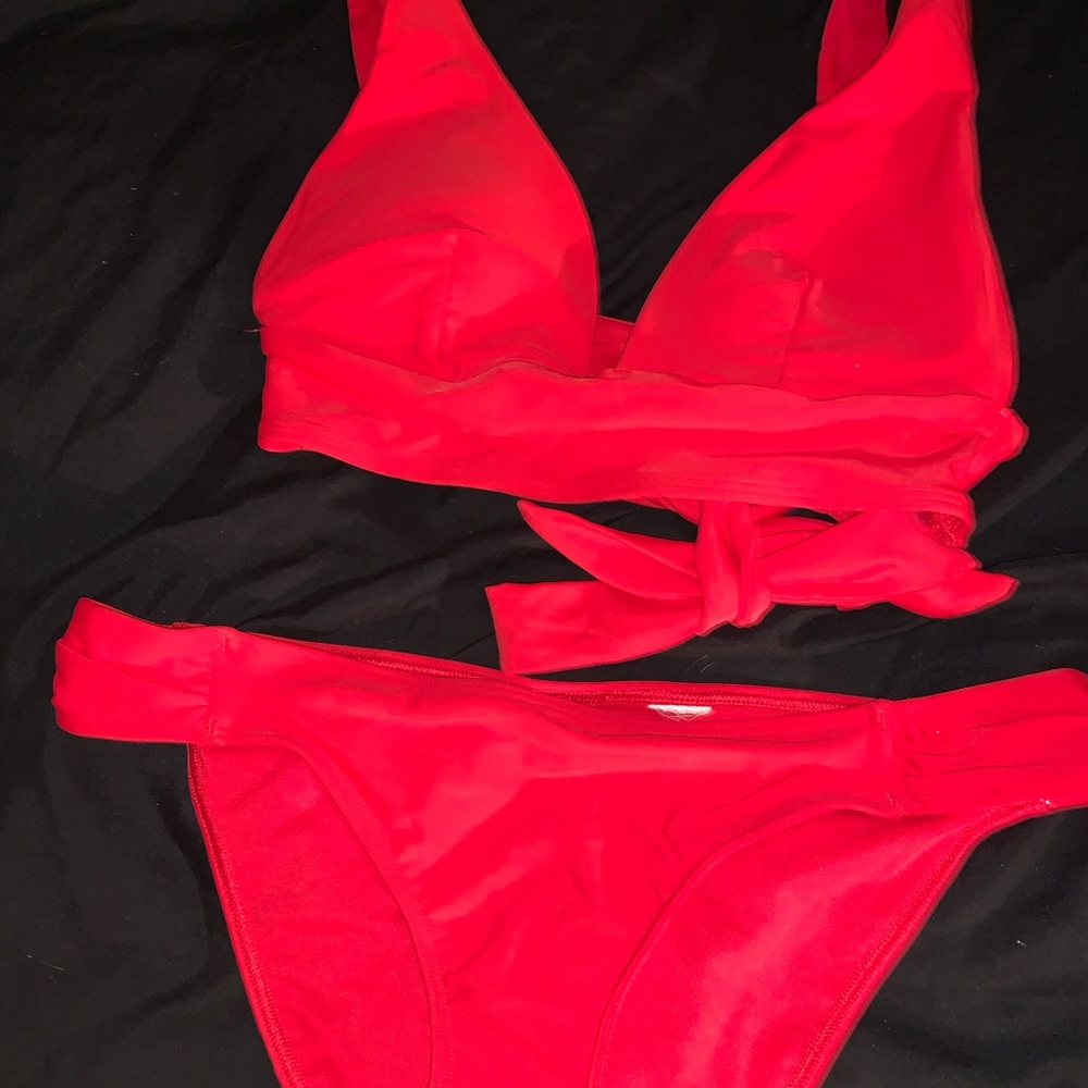 Two-Piece Red Bikini
